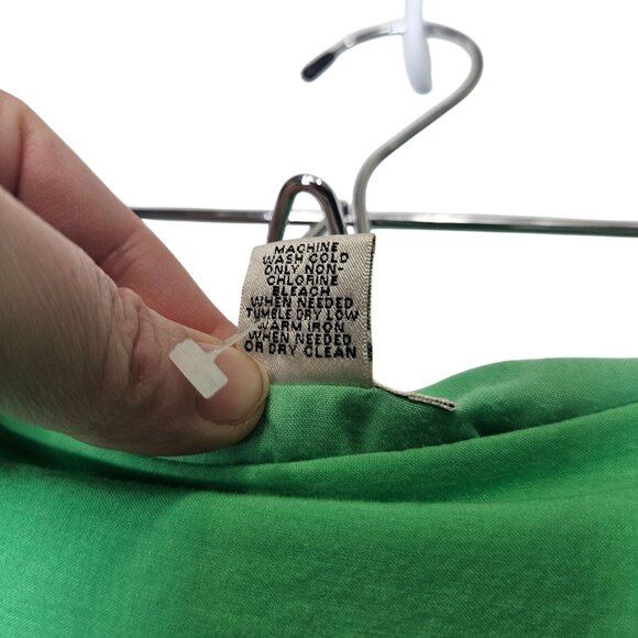 Harolds Green Floral Embroidered Cotton Skirt With Side Zipper Womens Size 4‎ - Picture 4 of 10